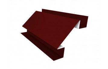 Угол внутренний сложный 75мм 0,5 PE с пленкой RAL 3011 коричнево-красный